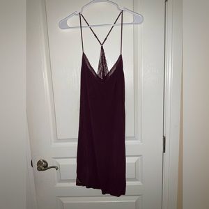Victoria’s Secret plum lace trim racerback nightgown - Slip - Dress